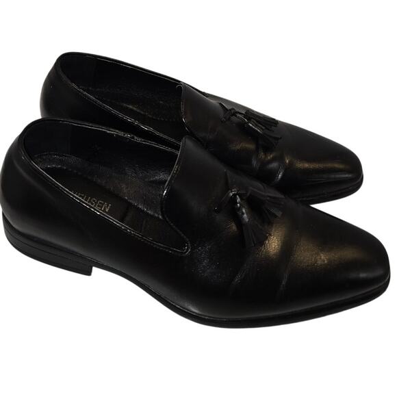 Van Heusen Men's Plain Toe Tassel Slip-On Loafer Black Size 8.5M - Picture 3 of 12